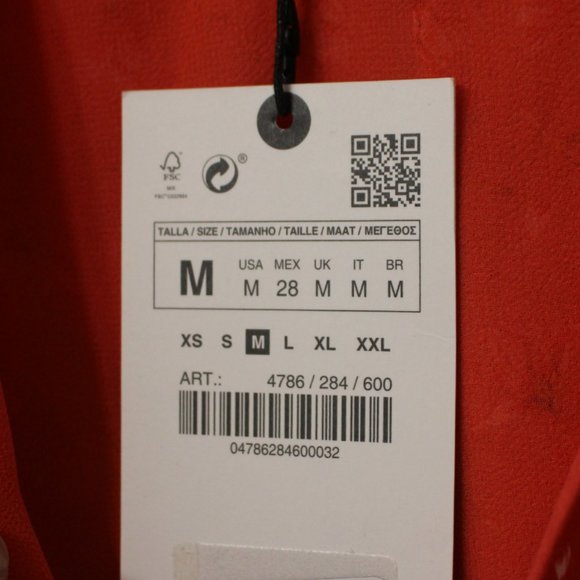 NWT Zara Floral Poplin Belted Wrap Top Size M - Picture 9 of 12